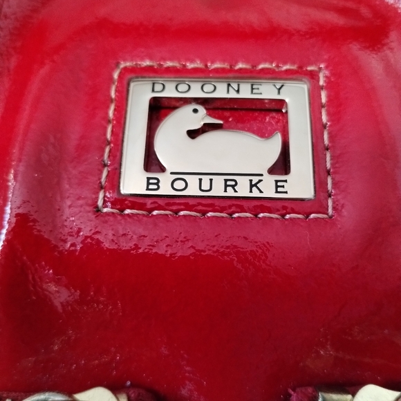 Dooney & Bourke Red Patent Leather Hobo Shoulder Bag - Picture 3 of 16